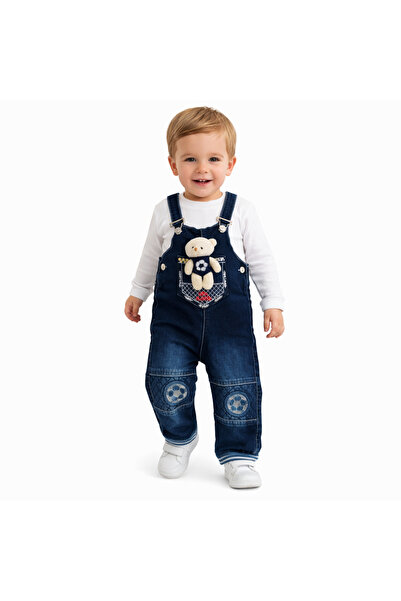 Melisa Ticaret Erkek Bebek Oyuncaklı Kot Slopet Takım Bayramlık Erkek Bebek K...