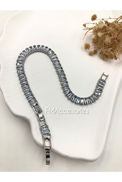 fmaccesories 316L Steel Square Zircon Stone Tennis Waterway Bracelet Women's ...