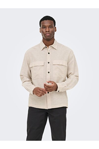 Only & Sons Overshirt ONSCAIDEN Leinen Overshirt
