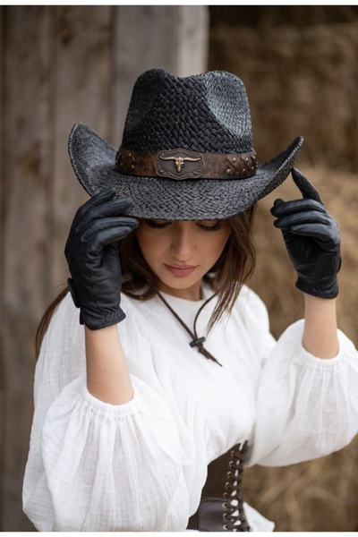 LAGRANZE Pălărie de cowboy western unisex Maverick