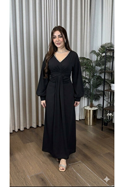 ٌRominz fashion Luxurious Crepe evening dress with a royal feminine cut – sof...