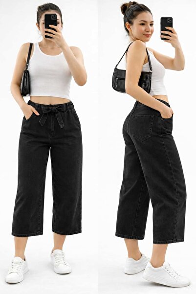 deniva شورت جينز نسائي واسع الساق ( دنيم ) - صيحة الصيف