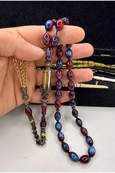 İskenderun Tesbihcilik سبحة بتصميم ثقيل من النحاس، بشرّابات حبة، مزينة بمخالب...