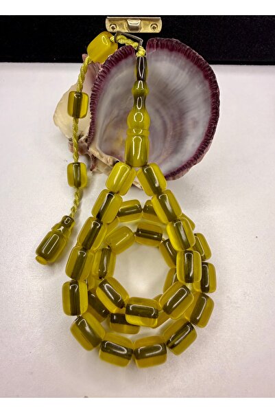 İskenderun Tesbihcilik Muhammad Dabbas Signed Smoked Green Dough Stick Squeez...