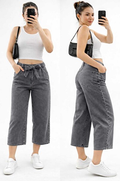 deniva شورت جينز نسائي واسع الساق ( دنيم ) - صيحة الصيف