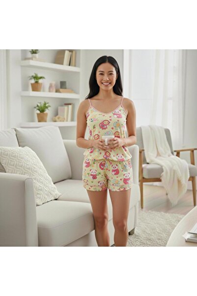 PEMBİŞ HOMEWEAR Σετ σορτς με σχέδια Πάντς και Κοάλα