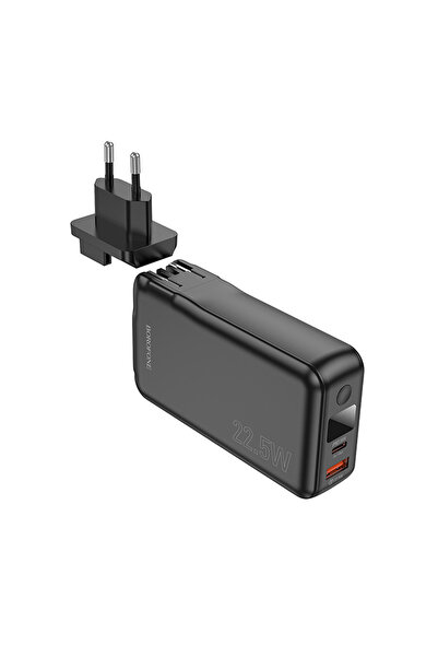 Borofone BJ39 10000mAh 22.5W Hızlı Şarjlı 2'si 1 Arada Powerbank ve Duvar Şar...