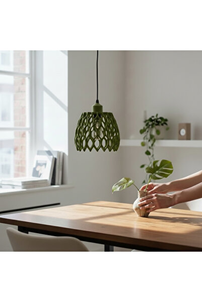 3D.era Invader 04 Modern Tasarım Dekoratif Avize - Voronoi Dokulu Sarkıt Aydı...