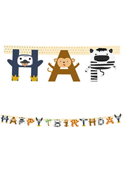 Procos Zoo Decor Garland, Happy Birthday Sign FS, 2 m