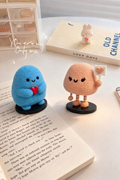 Obaco Kalpli Pıtırcık Sevimli Biblo 2'li, Kahve Köşesi Raf Süsü, Ofis Masa Üs...