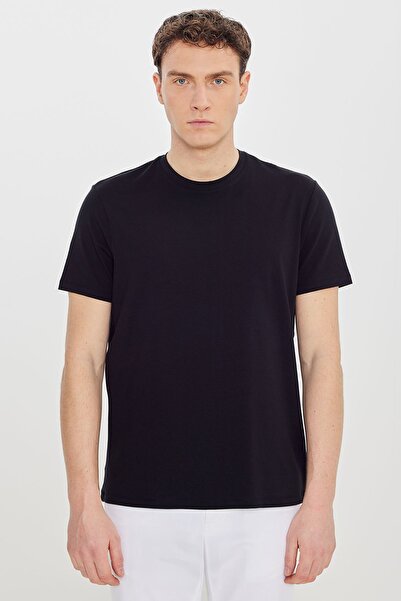 ALTINYILDIZ CLASSICS Ανδρικό μπλουζάκι Basic με λαιμόκοψη ποδηλάτου, σε μαύρο...