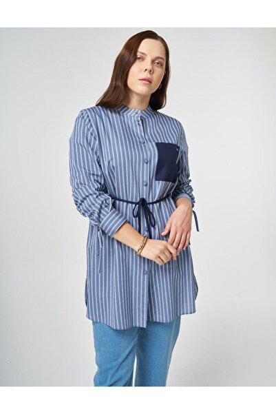 Kayra İp K Belt I V Viscose Tunic Indigo