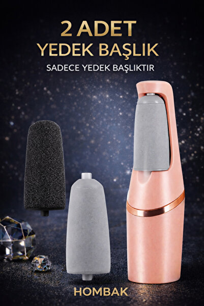 Hombak (Sadece Yedek Başlık) Elektrikli Ayak Topuk Törpüsü Yedek Başlık 2 Ade...