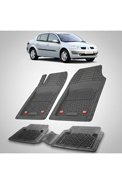 TEAMCAR Πατάκια δαπέδου συμβατά για Renault Megane II 1 Sedan 2003-2006 | Μαύρο