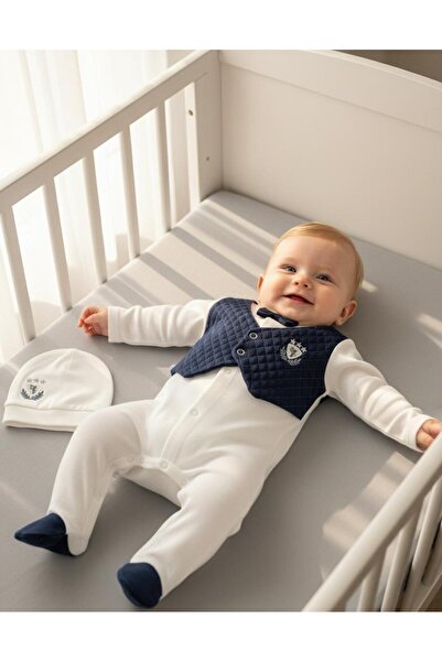 Miniday Baby Baby Boy Holiday Vest Set Overalls 2-Piece Newborn Hospital Rele...