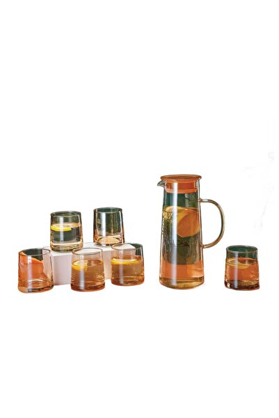 Crystal Drops Borosilicate Glass Water Set, 7 pcs