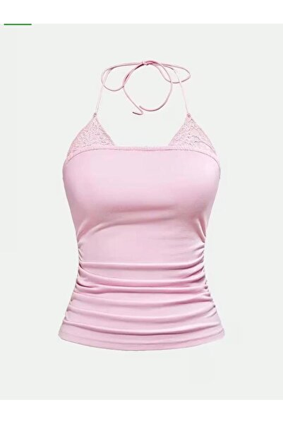 Köstebek Degaje Yaka Lace Stylish Blouse with Detailed Straps