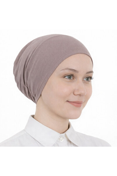 mim eşarp Geçmeli Viskon Bone - Vizon