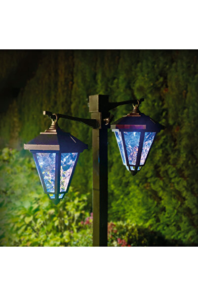 Garden of Eden LED solar lamp - chandelier type - 137 cm - black - cool white