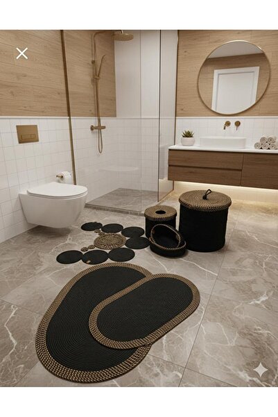 ModaCardin الجوت، الخوص، طقم حمام، سجادة حمام، طقم سجاد، سلة مستحضرات التجميل...