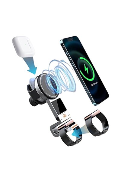 QUANDES Wireless Car Charger 3 in 1 15W for Apple Watch S10 for Airpods Pro 2