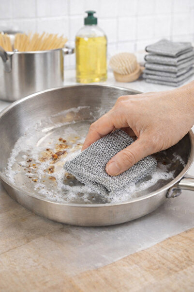 OEM Double abrasive, reusable, non-scratch cloth for grease, burns and vegeta...