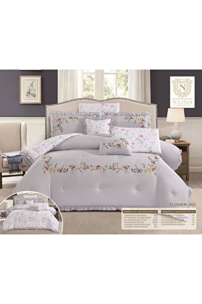 NAJIMA Summer flower embroidered bedspread, single and a half size, 5 pieces