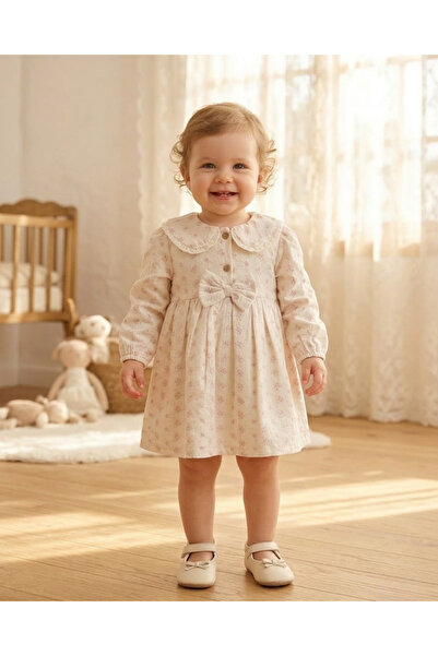 Lily and Co Lily Co Peter Pan collar Bow Detail Holiday Dress