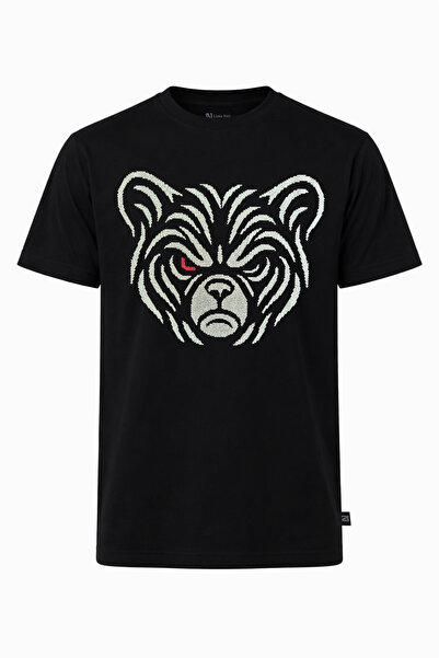Linea Noir STRTO-Titan, Taşlı T-shirt , %100 Pamuk,Erkek, Siyah ,Bisiklet Yak...