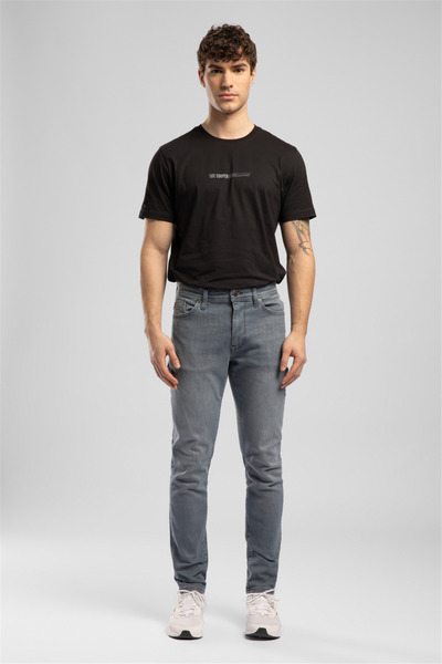 Lee Cooper بنطلون جينز رجالي من جاك قصة ضيقة قطن باللون الرمادي