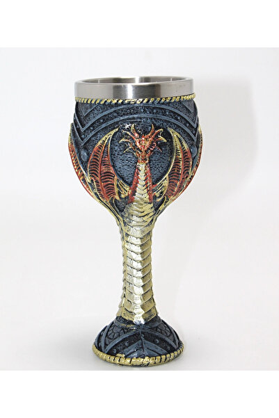 CT STONES Dragon Design 3D Embossed Steel Goblet Cup