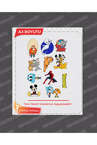 ENYAKINBASKI A3 Transfer KARMA Baskı – Tişört Baskı Transferi | Ütü ile Uygul...