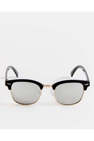 REDTAG Boys Black Clubmaster Sunglasses