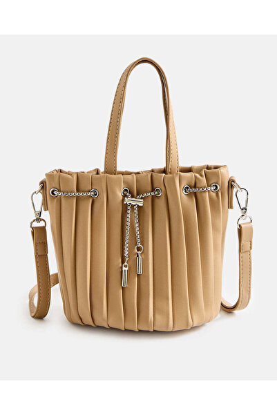 REDTAG Women Beige Textured Cross Body Bag