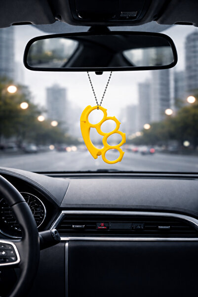 Nicevia زينة مرآة الرؤية الخلفية مع حلقة للأصابع وسلسلة قصيرة، إكسسوار مرآة س...