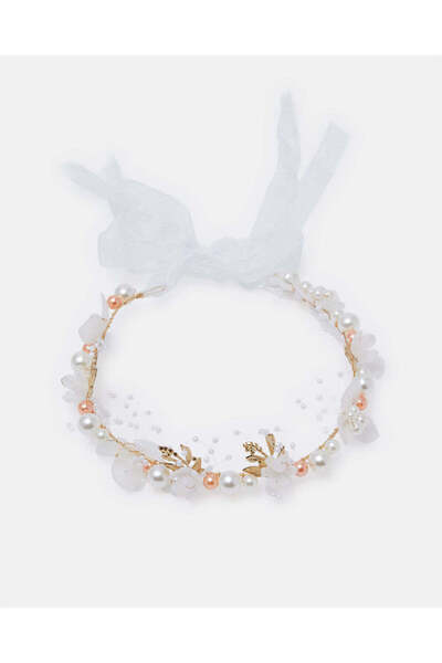 REDTAG Girls White Embellished Headband