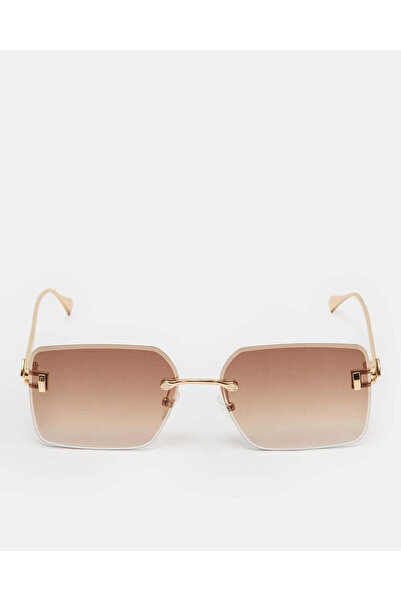 REDTAG Women Brown Oversized Metal Frame Sunglasses