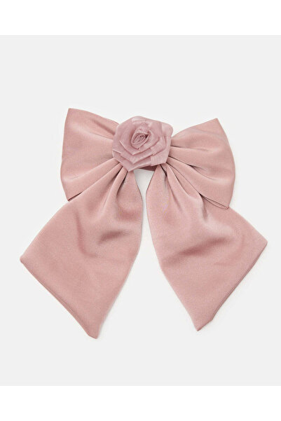 REDTAG Women Pink Satin Bow Hair Clip