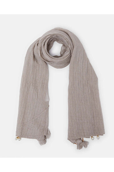 REDTAG Women Beige Premium Polyester Scarf