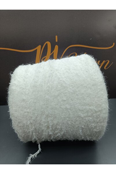 Pİ Yarn White Fur Yarn 500Gr