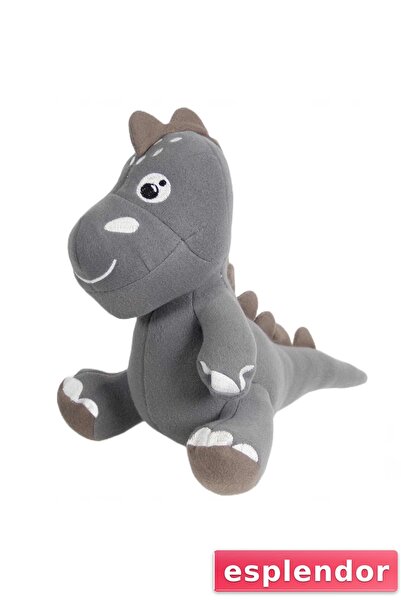 esplendor لعبة ديناصور باللون الرمادي وبري بارتفاع 25 سم