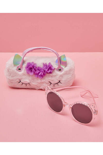 REDTAG Girls Cat Sunglasses With Embellished Case
