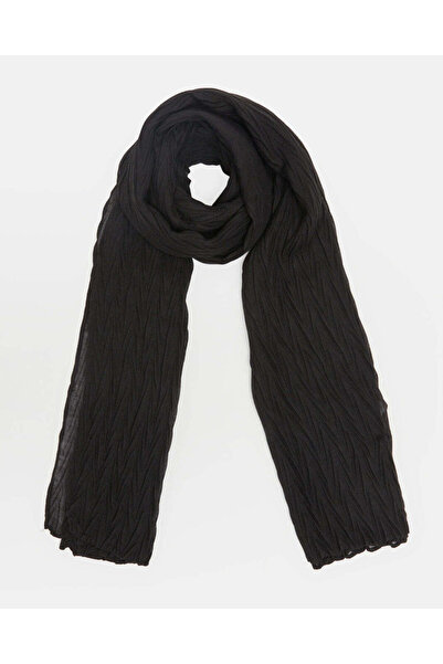 REDTAG Women Black Solid Scarf