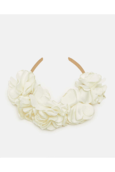 REDTAG Girls Cream Floral Embellished Headband