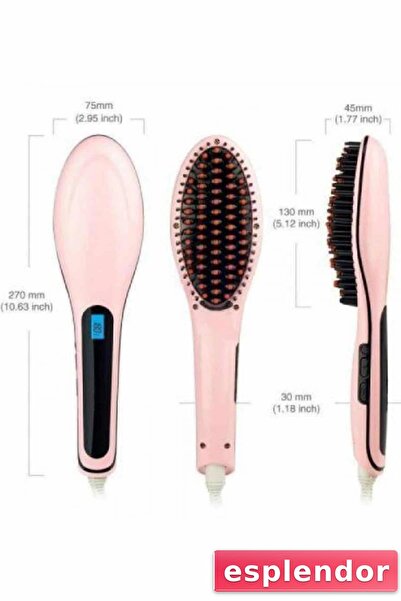 esplendor فرشاة فرد الشعر الكهربائية مع شاشة LCD 230 ° C سعة التحمل الحراري