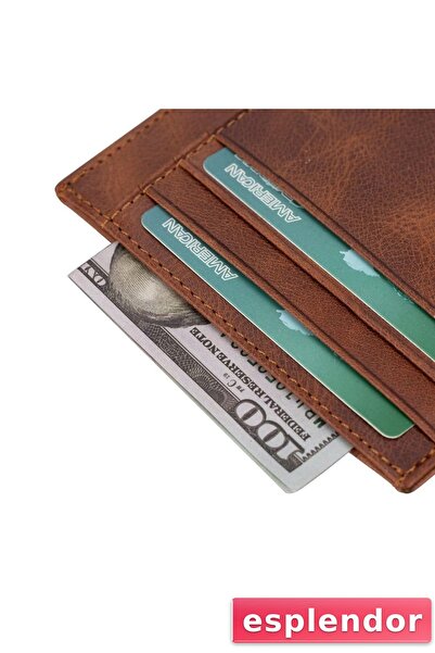 esplendor Handmade Dana Leather Si Card Holder 11X8 cm Dimensions