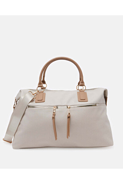 REDTAG Beige Plain Duffle Bag