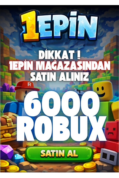 1epin Roblox 6000 Robux - USD Para Birimi