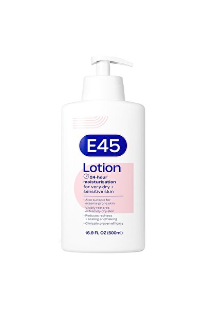 e45 Moisturising Lotion for Very Dry, Sensitive Skin, 24 Hour Moisturizer, Fr...
