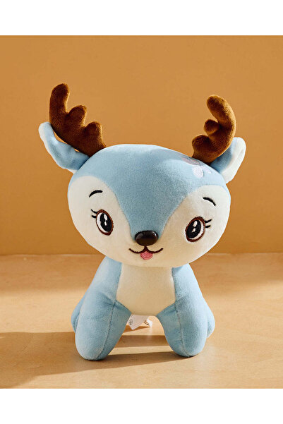 REDTAG Kids Blue Marshmallow Plush Goat Toy 20Cm